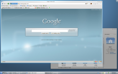 A desktop screenshot featuring KDE4.