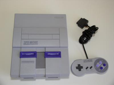 Photo of the Super Nintendo and a Controller