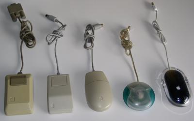 Another shot of past Apple mice.