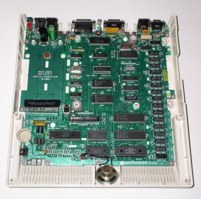 Photo of an Apple IIc with all major components removed